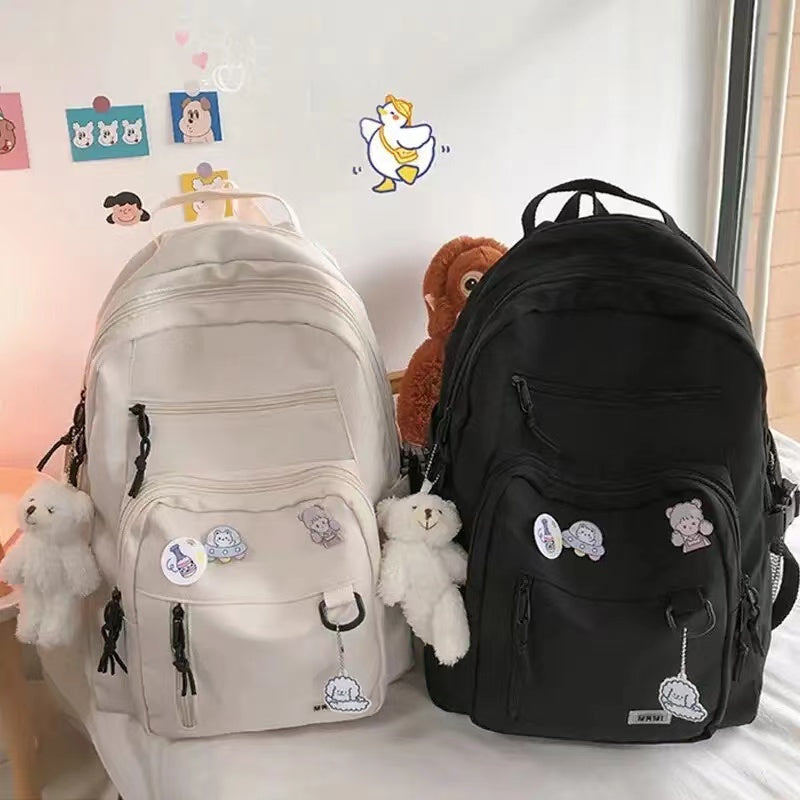 Vvsha High Capacity College Student Backpack Women Canvas Teens Leisure Bag Unisex Casual Backpacks Fashion School Bags For Girls Boys
