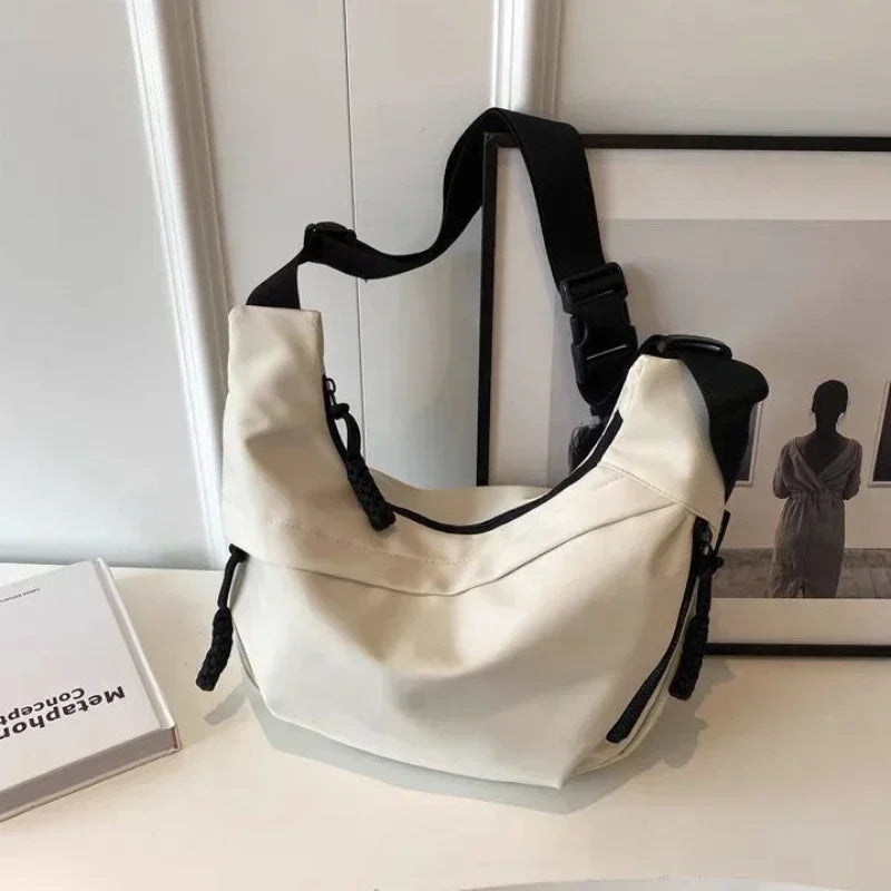 Vvsha Nylon Hobos Crossbody Bags Solid Casual Zipper Women's Bags 2025 Fashion High Capacity Solid Color Single Shoulder Totes Bag