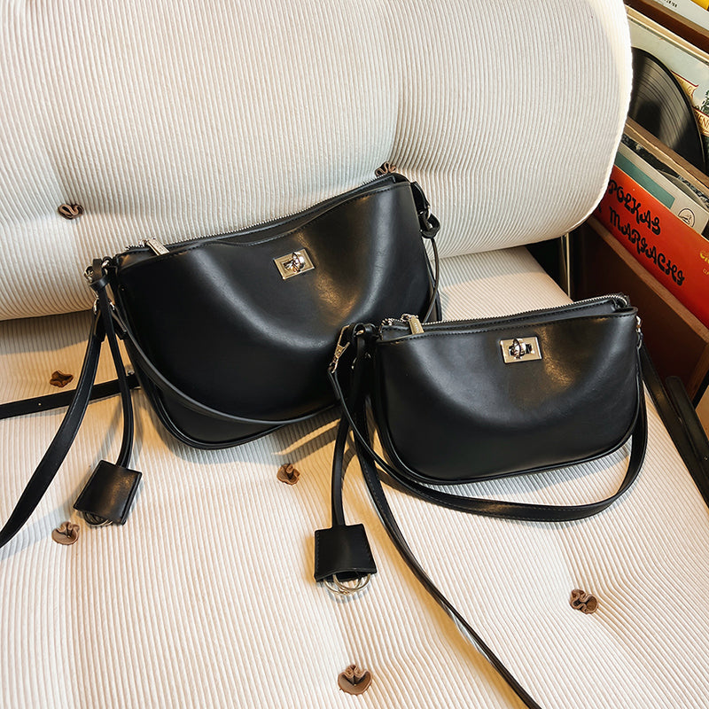 Vvsha Luxury Rodeo Women Shoulder Bags Cowhide Leather Brand Black Handbags For Women Fashion Gold Silver Buckle Design Underarm Bags