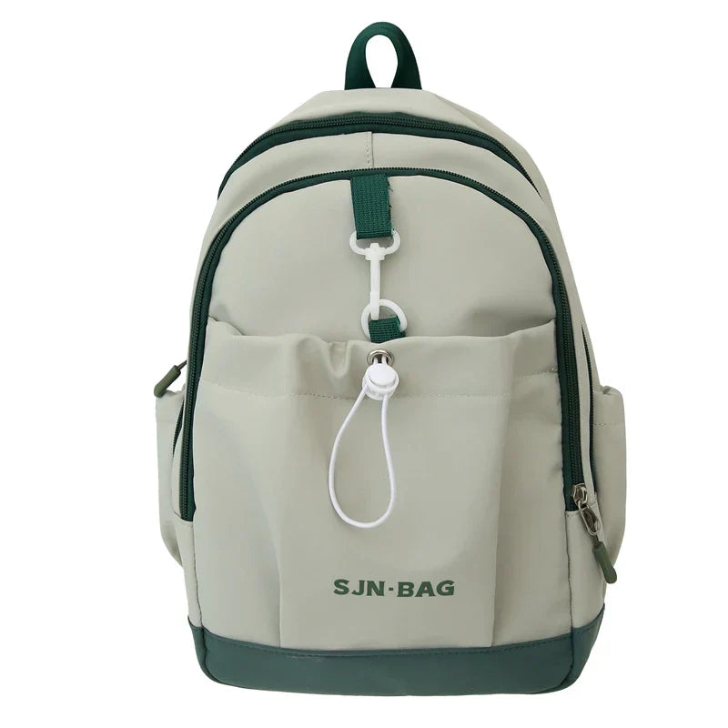 Vvsha Fashion Simple Nylon Color Matching Backpacks 2025 Hot Sale Large Capacity Casual Versatile Durable Schoolbags for Women