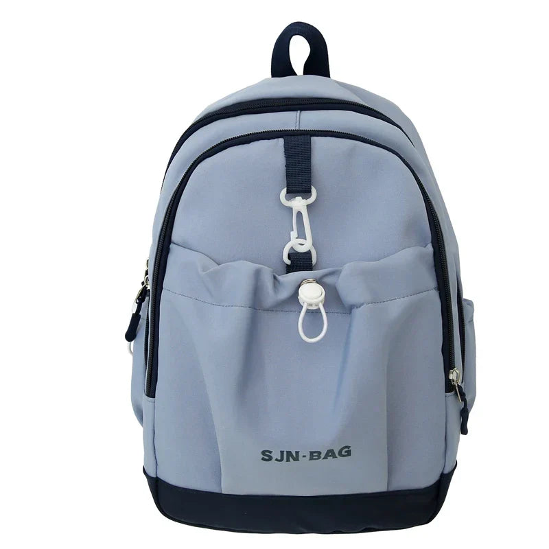 Vvsha Fashion Simple Nylon Color Matching Backpacks 2025 Hot Sale Large Capacity Casual Versatile Durable Schoolbags for Women