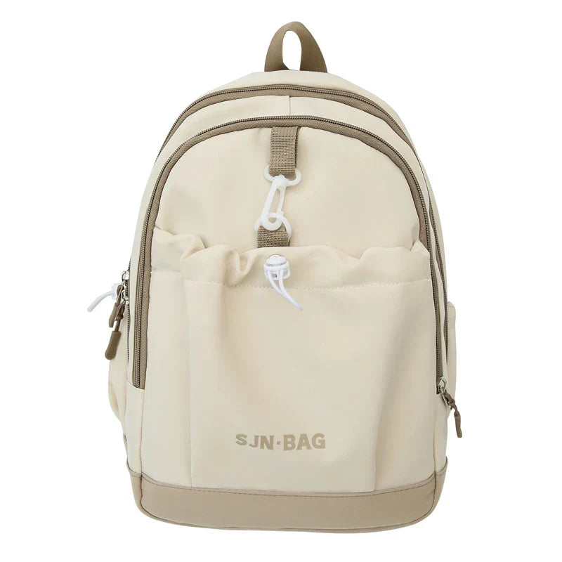 Vvsha Fashion Simple Nylon Color Matching Backpacks 2025 Hot Sale Large Capacity Casual Versatile Durable Schoolbags for Women