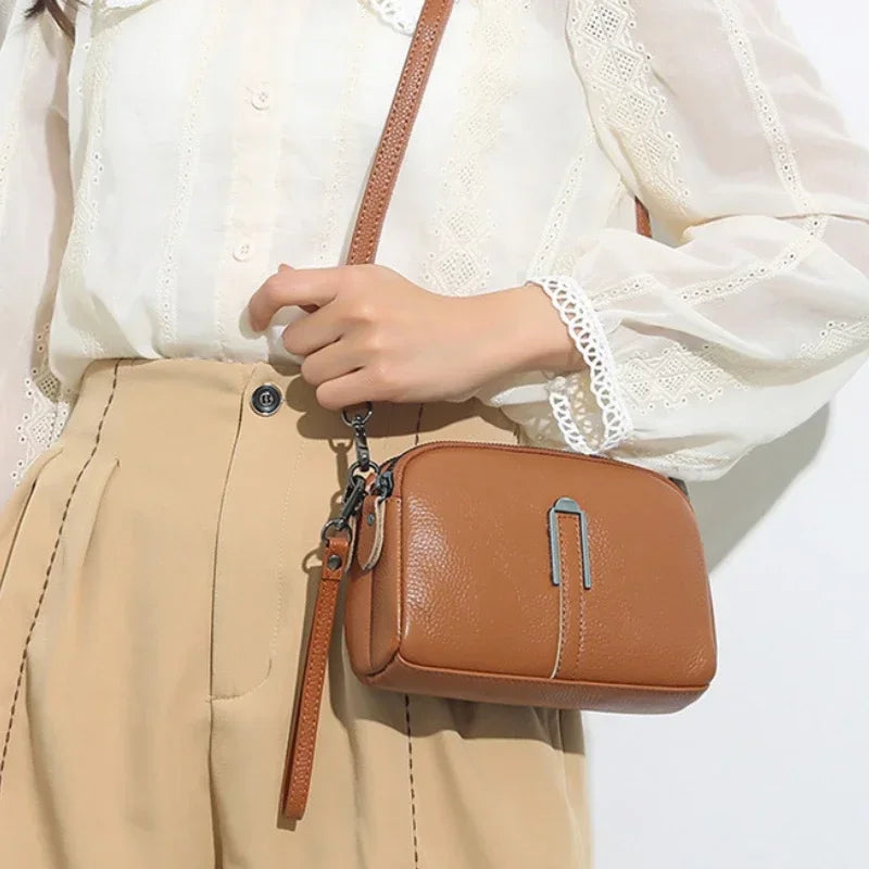 Vvsha Genuine Leather Bag Luxury Women's Handbags Bag for Woman 2025 Female Clutch Phone Bags Shoulder Bag Crossbody Messenger Pack
