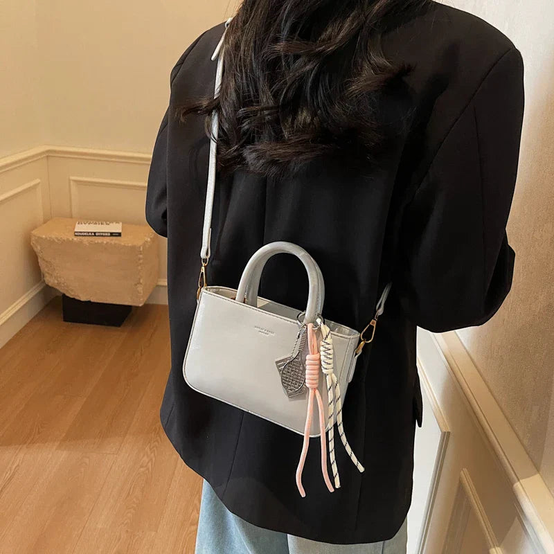 Vvsha Trendy Solid Color PU 2025 High Quality Women's Handbag Versatile Zipper Lightweight Fashionable Single Shoulder Crossbody Bag