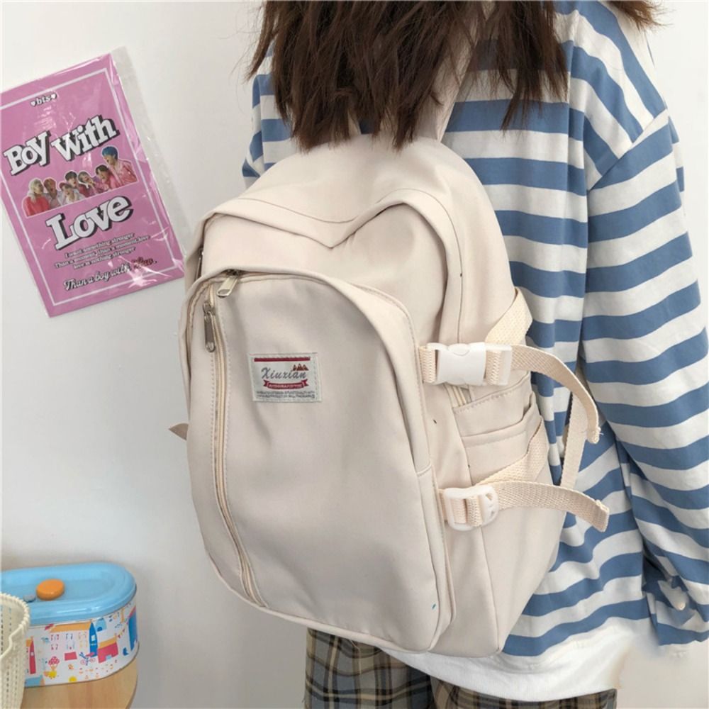 Vvsha Multifunctional Waterproof Book Bag Nylon Large Capacity Backpack Shoulder Bag Teenage
