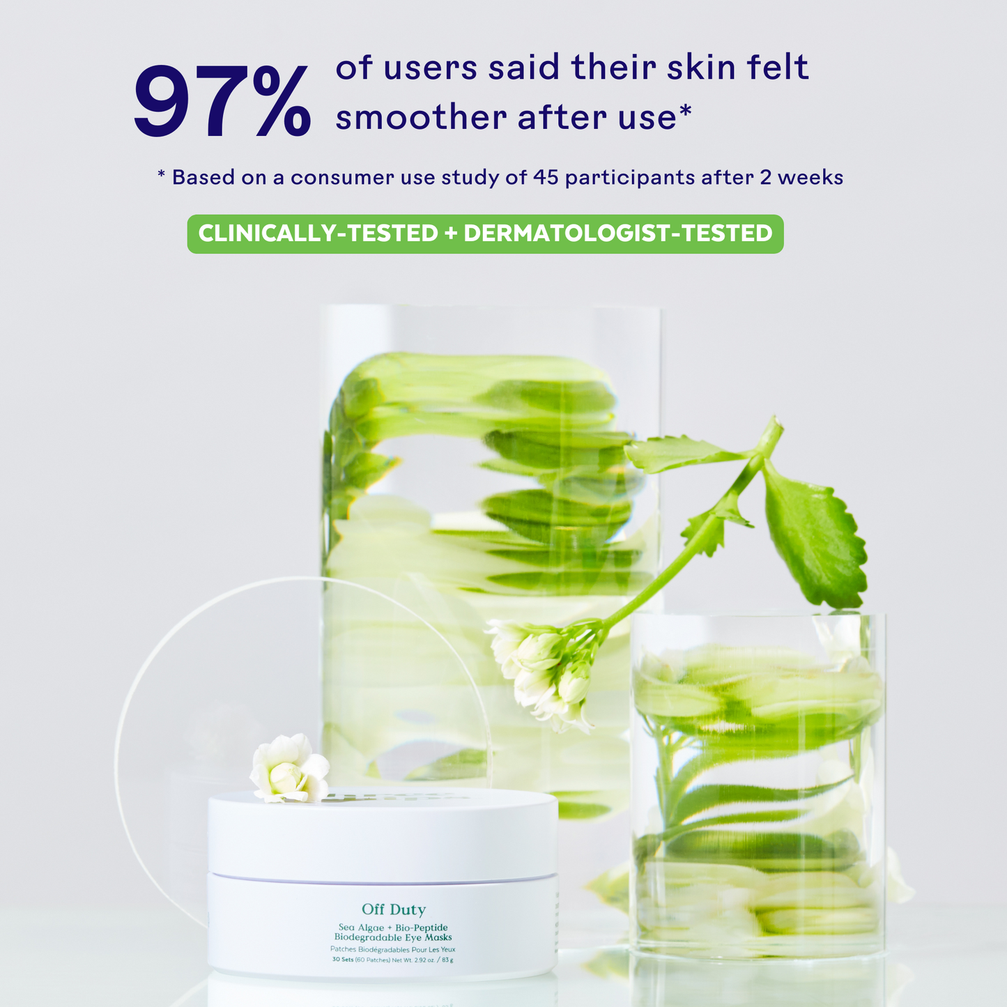 Off Duty Sea Algae + Bio-Peptide Smoothing Biodegradable Eye Mask - Single