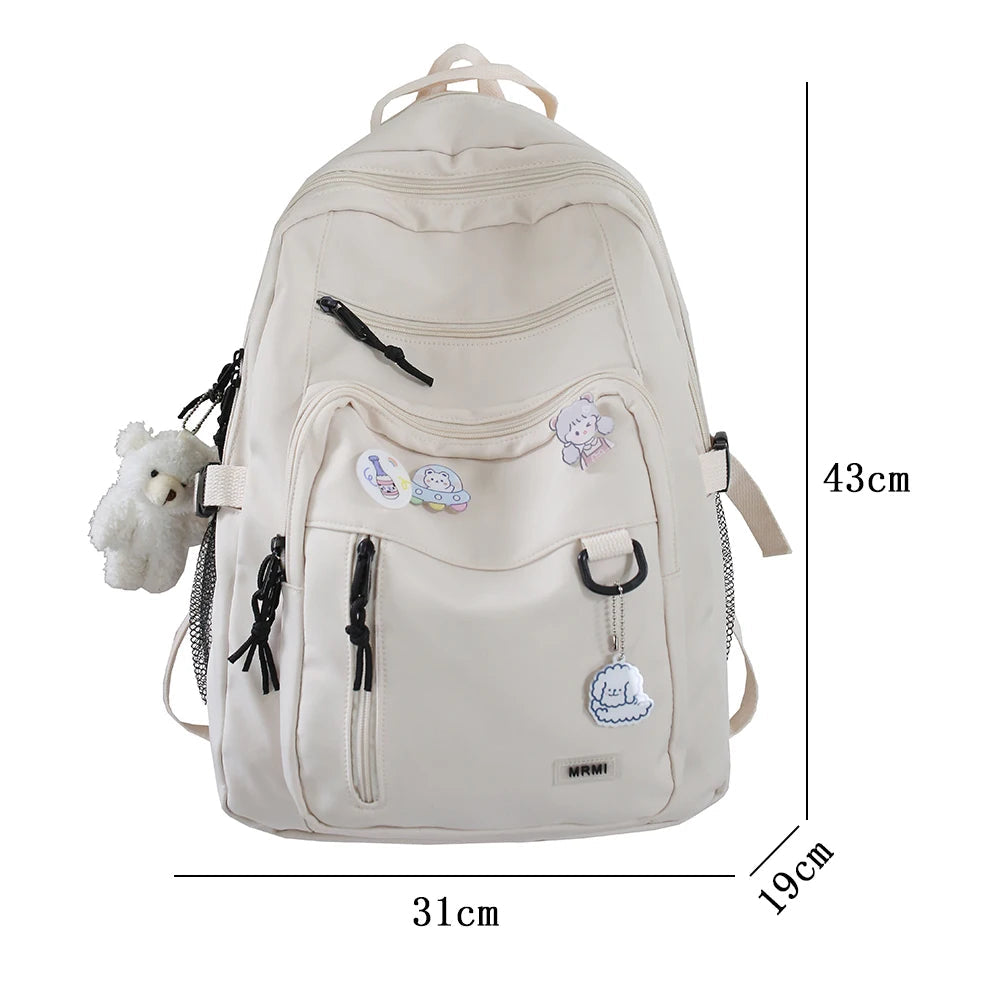 Vvsha High Capacity College Student Backpack Women Canvas Teens Leisure Bag Unisex Casual Backpacks Fashion School Bags For Girls Boys