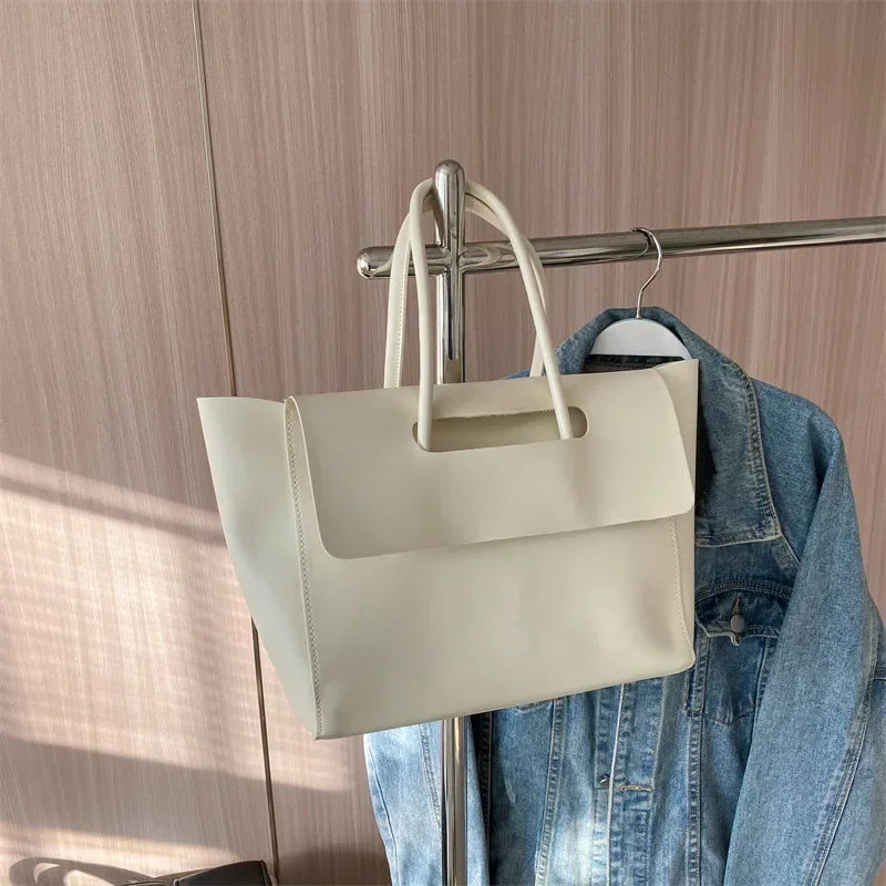 Vvsha Fashion Women Shoulder Bags 2025 New Large Capacity Handbags Simple Retro Tote Bags Solid Color Famous Brand High Quality Bags