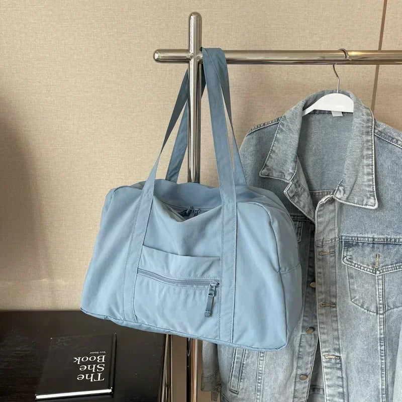 Vvsha Casual Large Capaci Nylon Cloth Bag Women 2025 New Fashion Commuter Shoulder Bag Short-Distance Travel Bag Fitness Handbag