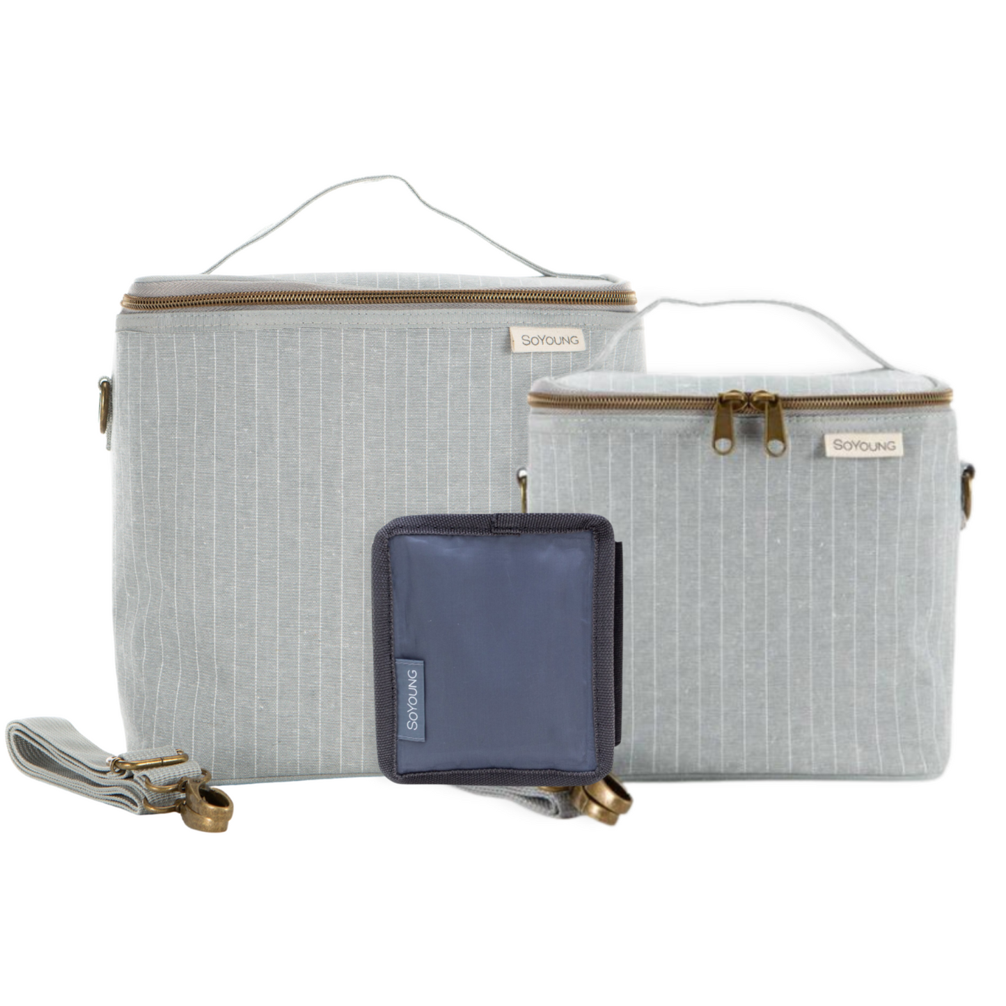 Heather Grey Pinstripe Lunch Bundle