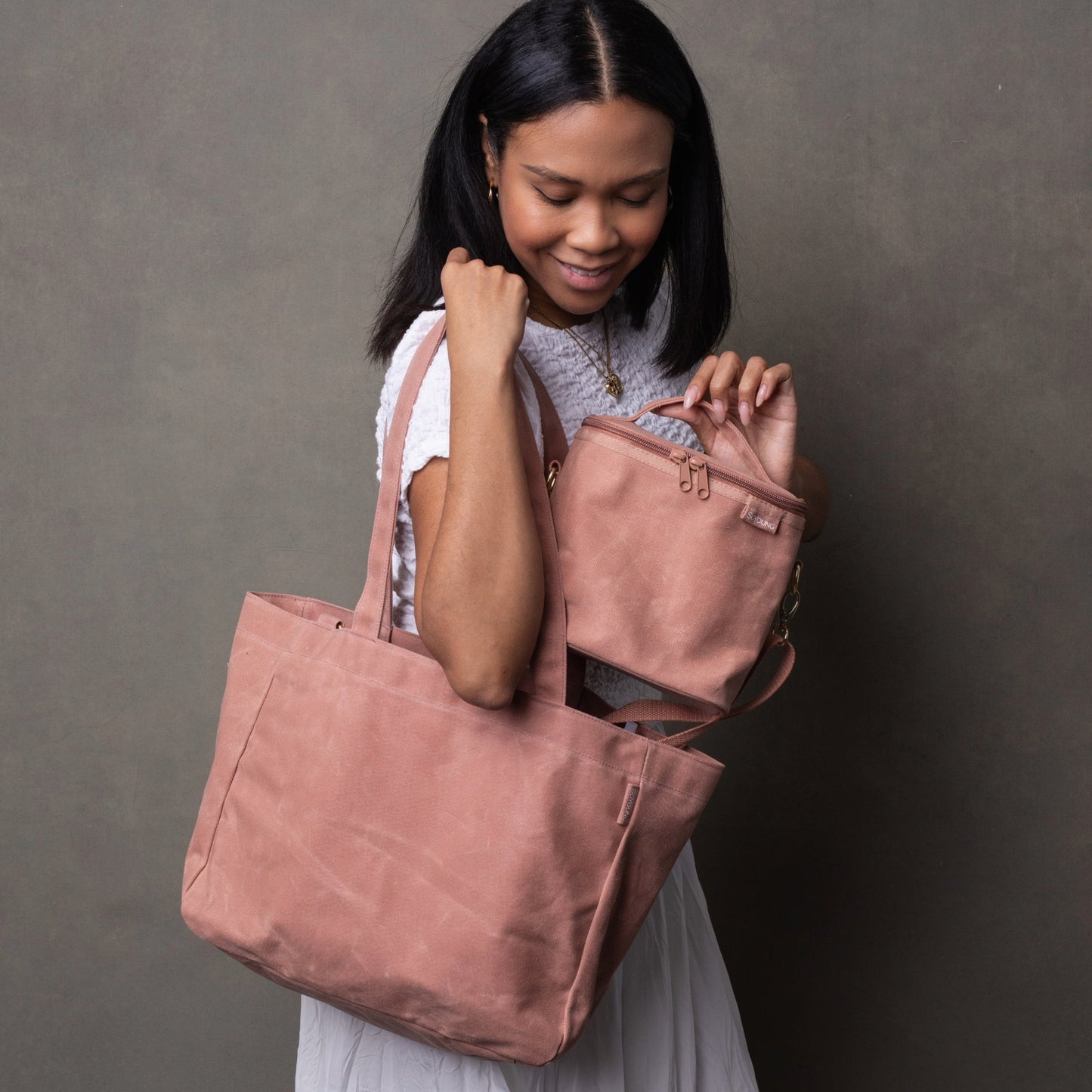Nude Pink Waxed Canvas Bundle - 2pc