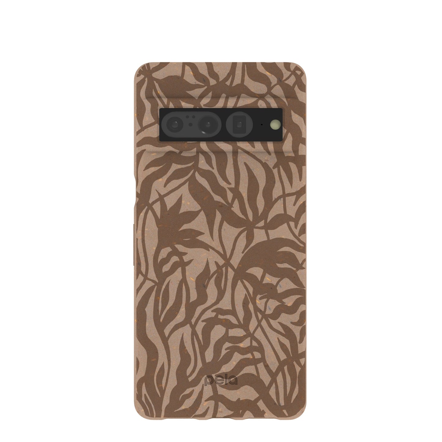 Chocolate Brown Rustic Leaves Google Pixel 7 Pro Case