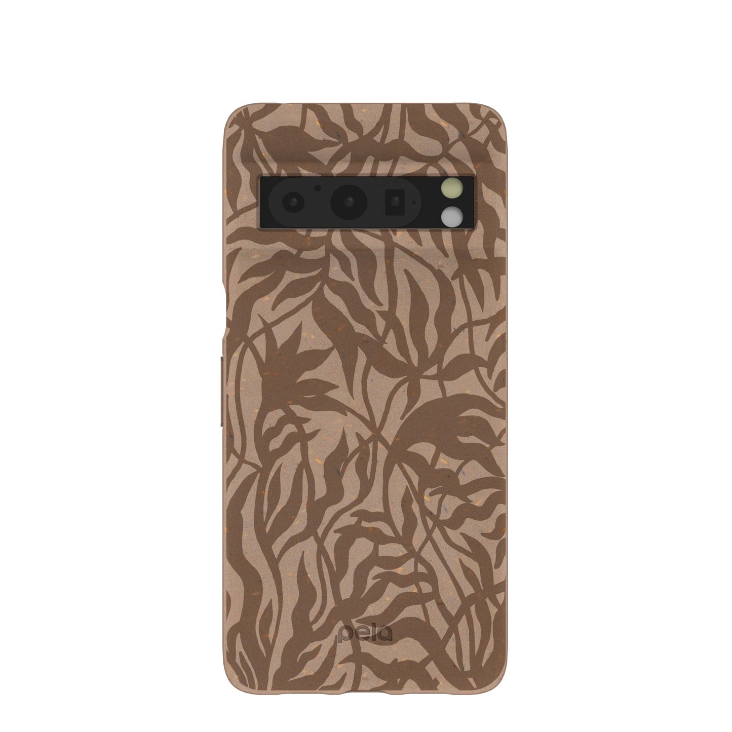 Chocolate Brown Rustic Leaves Google Pixel 8 Pro Case