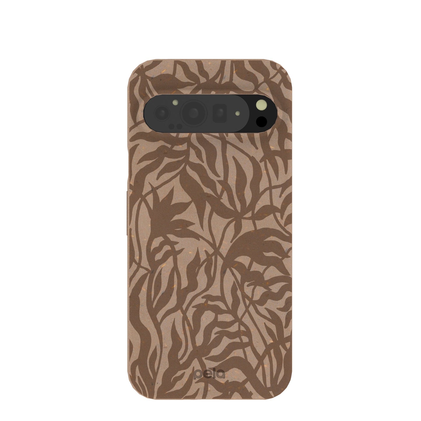 Chocolate Brown Rustic Leaves Google Pixel 9 Pro XL Case