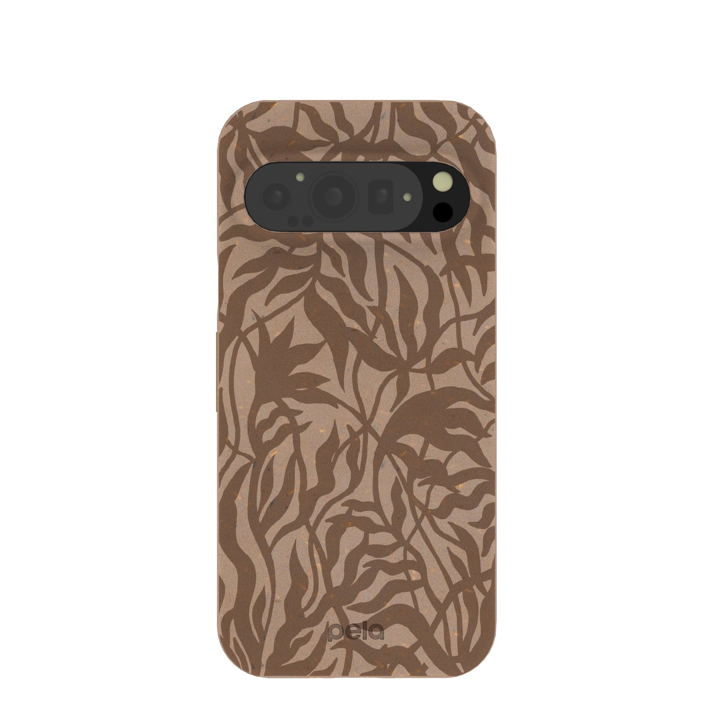 Chocolate Brown Rustic Leaves Google Pixel 9/9 Pro Case