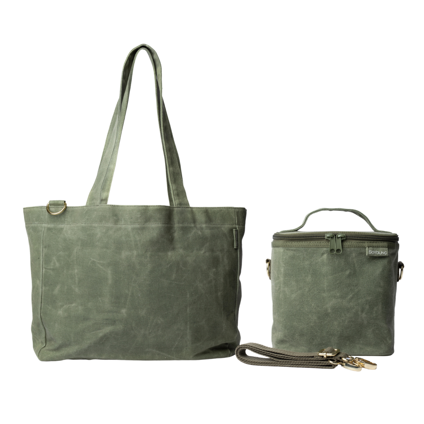 Sage Green Waxed Canvas Bundle - 2pc
