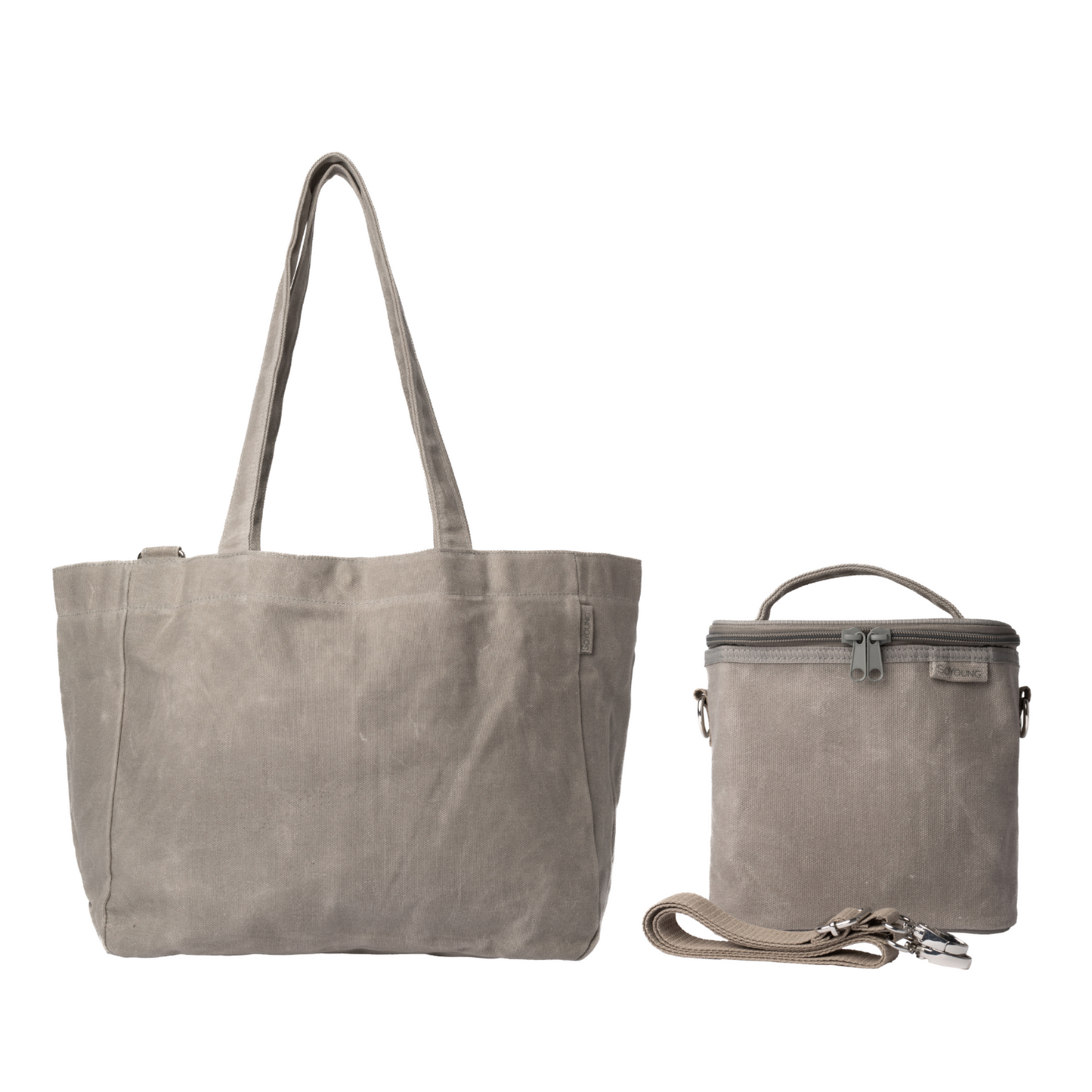 Stone Grey Waxed Canvas Bundle - 2pc