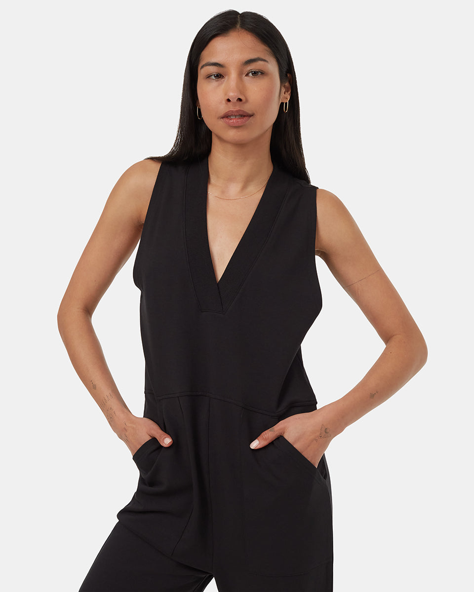 SoftTerry Light V-Neck Jumpsuit