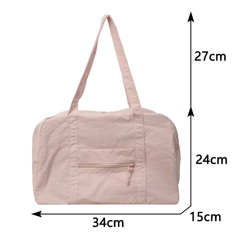 Vvsha Casual Large Capaci Nylon Cloth Bag Women 2025 New Fashion Commuter Shoulder Bag Short-Distance Travel Bag Fitness Handbag