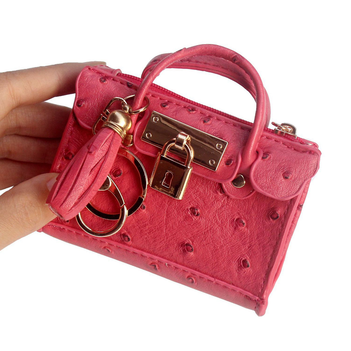 Vvsha Fashion tassel hand-held coin purse keychain bag doll pendant