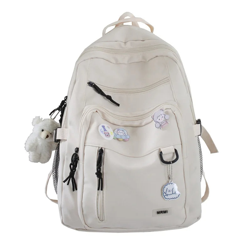 Vvsha High Capacity College Student Backpack Women Canvas Teens Leisure Bag Unisex Casual Backpacks Fashion School Bags For Girls Boys