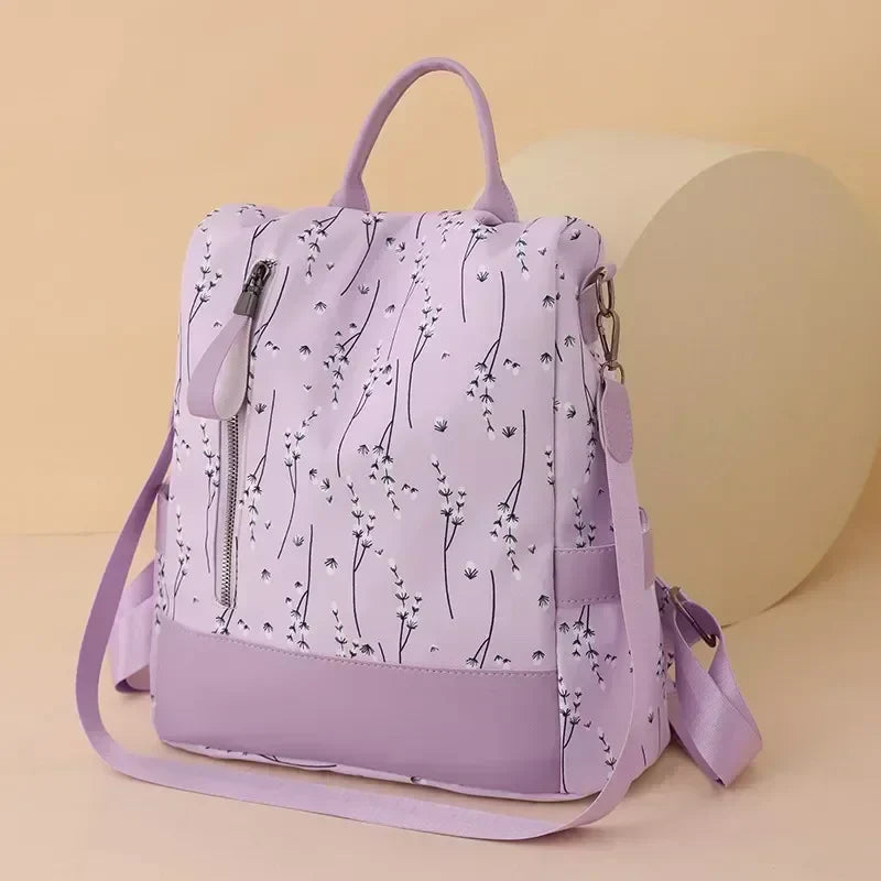 Vvsha 2025 Luxury Women's Backpack Solid Color Fashion Trend New Nylon Fabric Large Capacity Zipper High Quality Women's Backpack