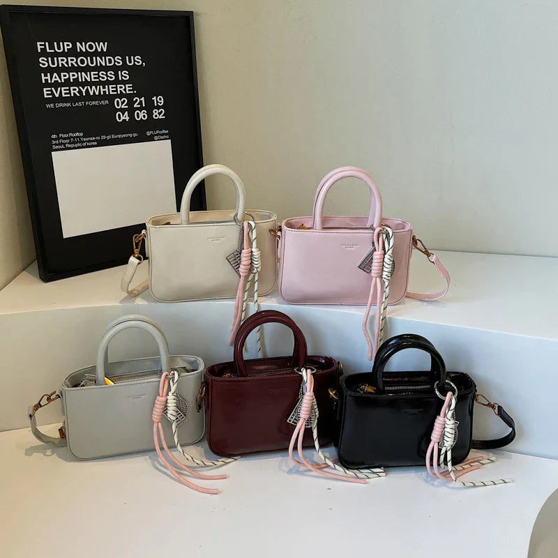 Vvsha Trendy Solid Color PU 2025 High Quality Women's Handbag Versatile Zipper Lightweight Fashionable Single Shoulder Crossbody Bag