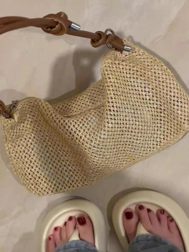 Vvsha Summer Holiday Travel Woven Bag Fashionable Leisure Beach Straw Shoulder Bag Ladies Versatile Casual Crossbody Bags 2025