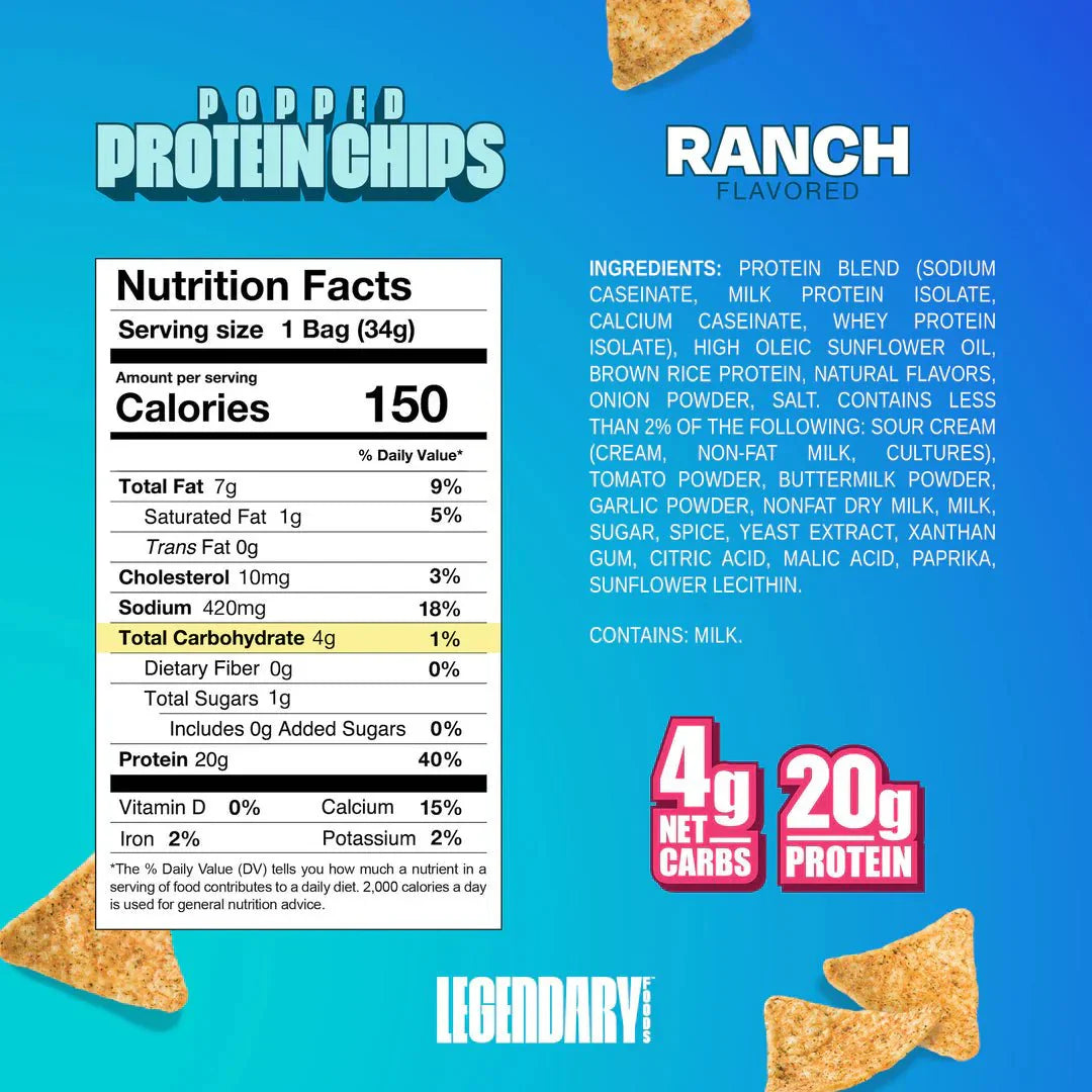 Legendary Foods Popped Protein Chips 7 Pack
