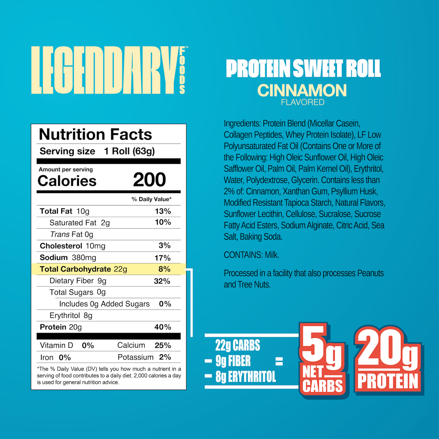 Legendary Foods Protein Sweet Roll 8 Pack