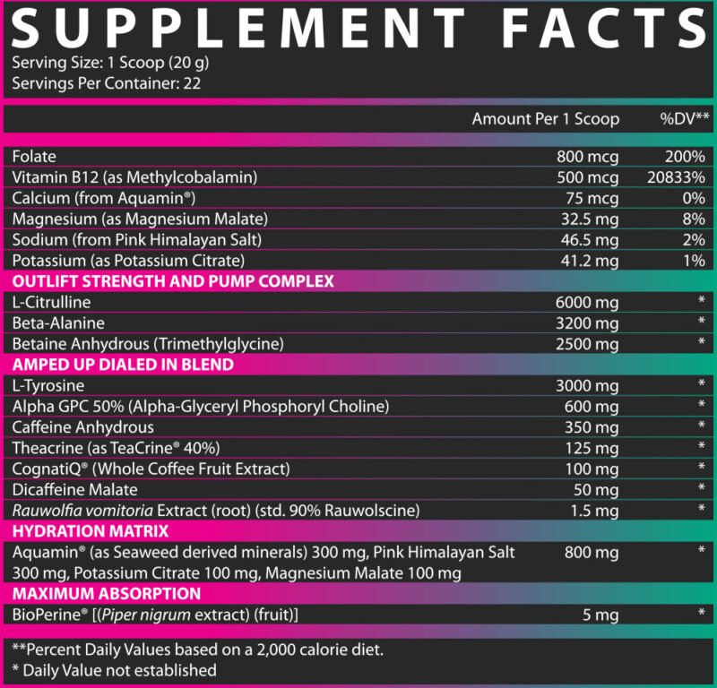 Nutrex Outlift Amped High Stim Pre-Workout