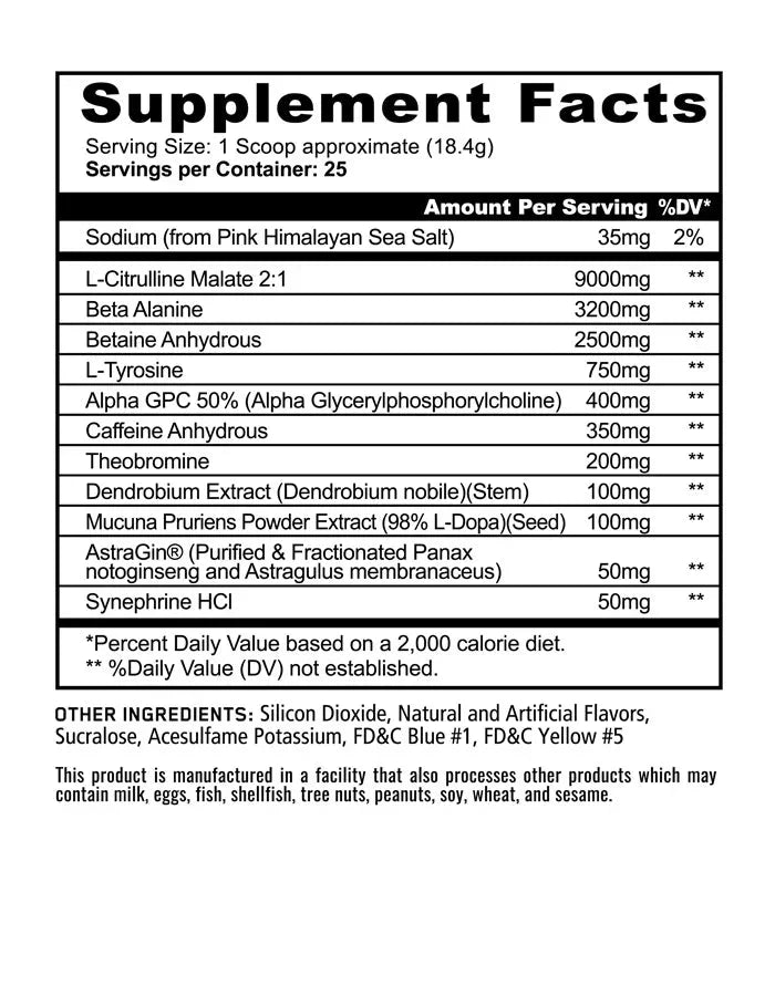 Panda Supplements Pandamic Extreme Pre-Workout