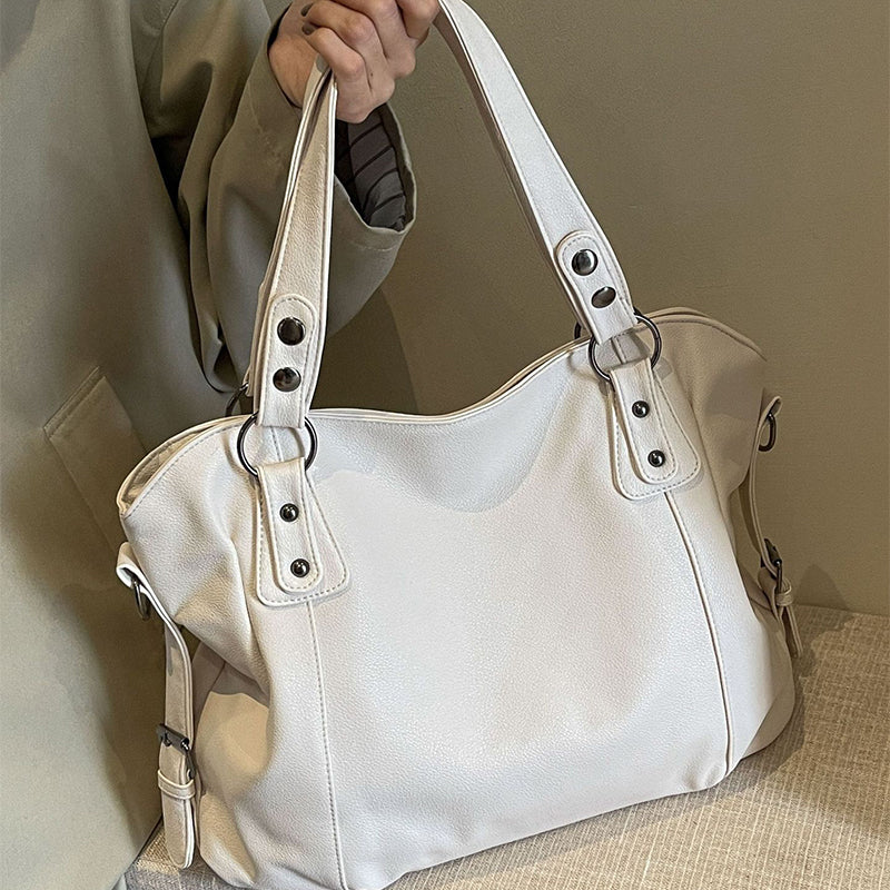 Vvsha Women's Retro Roomy Shoulder Bag Female Luxury Black Classic Crossbody Bag Quality Leather Ladies Large Commuter Tote Handbag