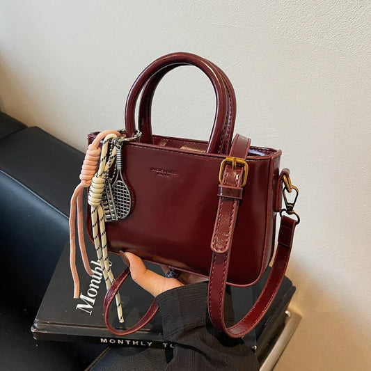 Vvsha Trendy Solid Color PU 2025 High Quality Women's Handbag Versatile Zipper Lightweight Fashionable Single Shoulder Crossbody Bag
