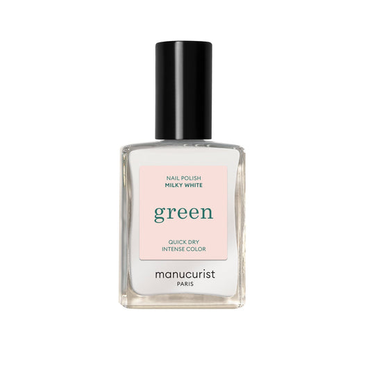 Green Nail Polish - Milky White