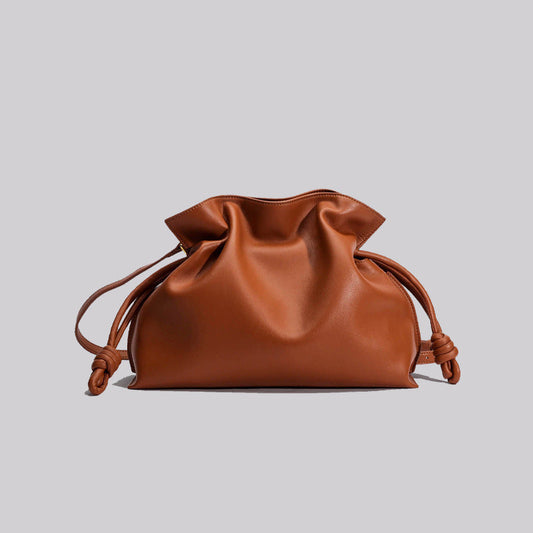 Vvsha Brand Luxury Drawstring Long Shoulder Bag Crossbody Pleated Design Cowhide Lucky Bag Female Fashion Clutch Bucket Bag Roomy Bags