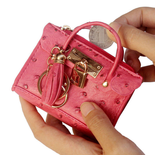Vvsha Fashion tassel hand-held coin purse keychain bag doll pendant