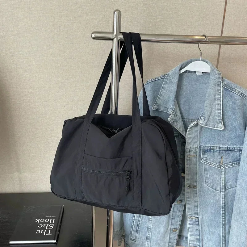 Vvsha Casual Large Capaci Nylon Cloth Bag Women 2025 New Fashion Commuter Shoulder Bag Short-Distance Travel Bag Fitness Handbag