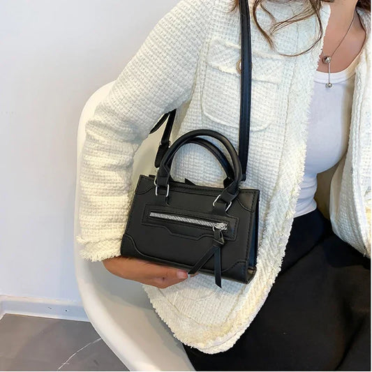 Vvsha Crossbody Bag for Women New Fashion Casual Western Style Shoulder Handbag Simple Texture Messenger Small Square Bag