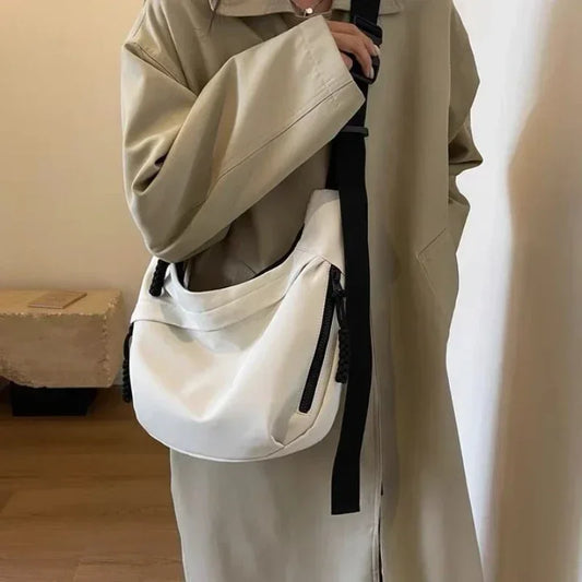 Vvsha Nylon Hobos Crossbody Bags Solid Casual Zipper Women's Bags 2025 Fashion High Capacity Solid Color Single Shoulder Totes Bag
