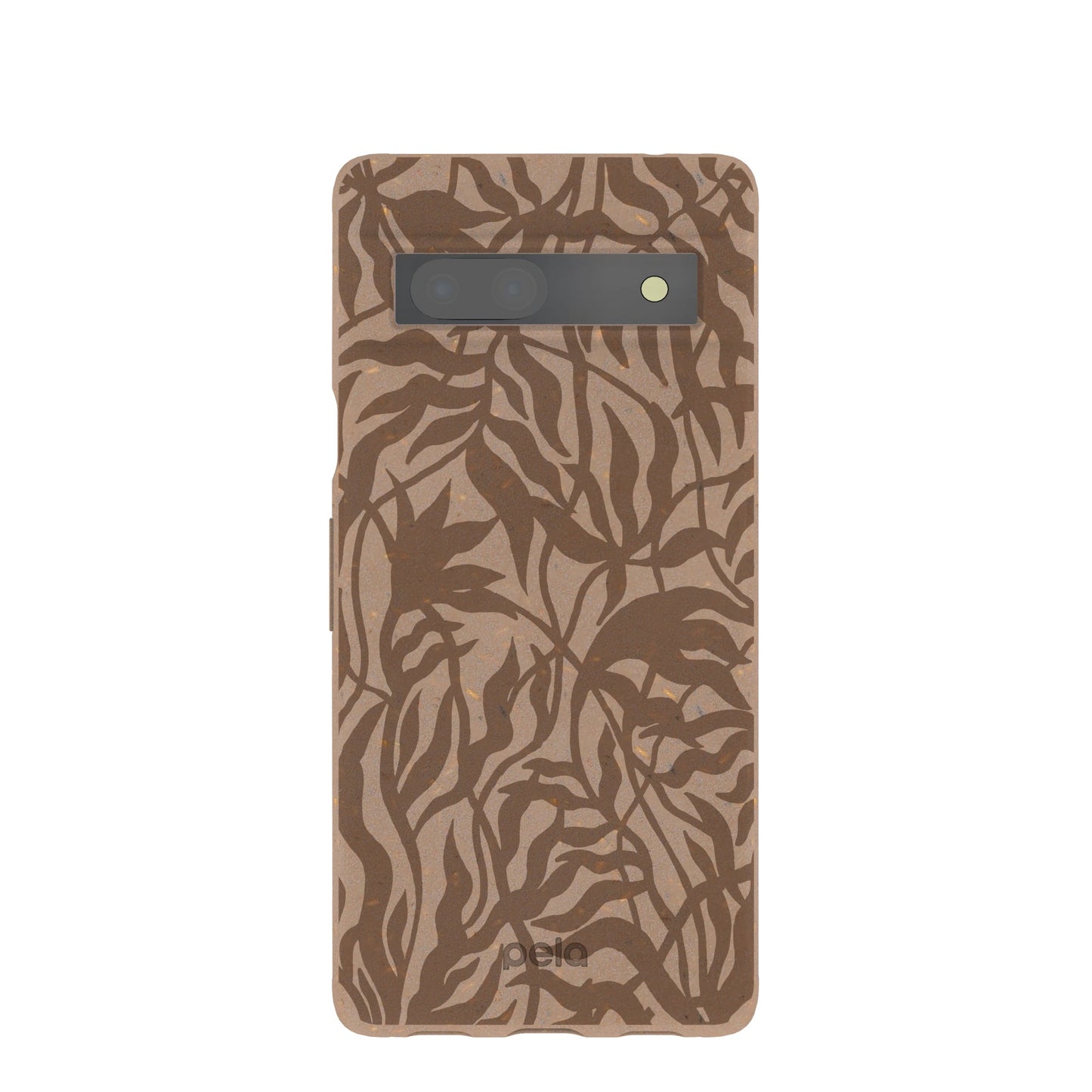 Chocolate Brown Rustic Leaves Google Pixel 7a Case