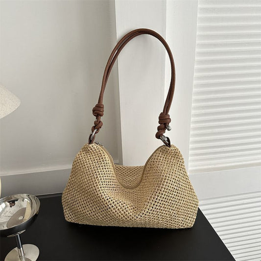 Vvsha Summer Holiday Travel Woven Bag Fashionable Leisure Beach Straw Shoulder Bag Ladies Versatile Casual Crossbody Bags 2025
