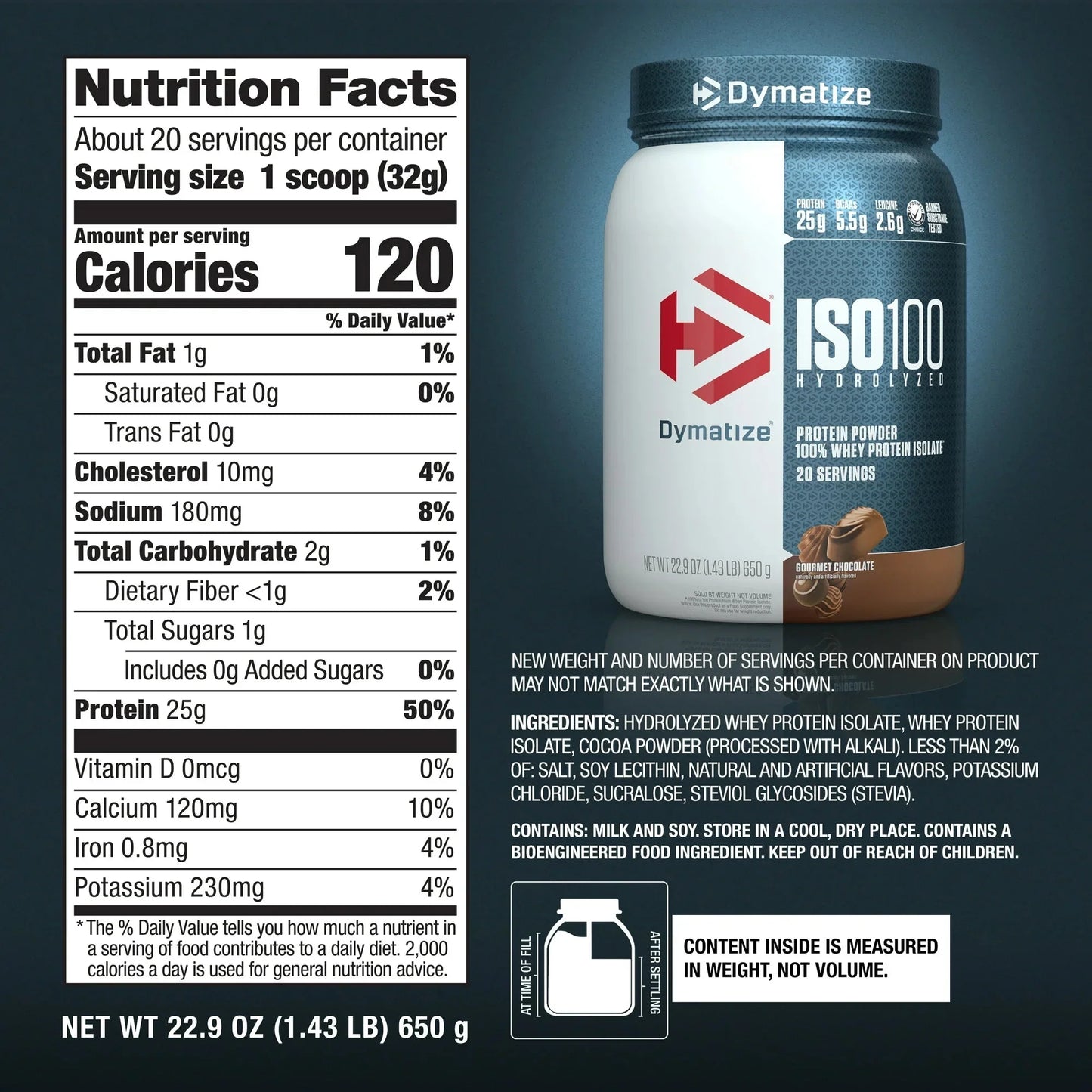 Dymatize ISO 100 Hydrolized Protein Powder