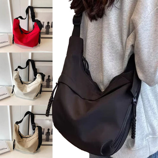 Vvsha Nylon Hobos Crossbody Bags Solid Casual Zipper Women's Bags 2025 Fashion High Capacity Solid Color Single Shoulder Totes Bag
