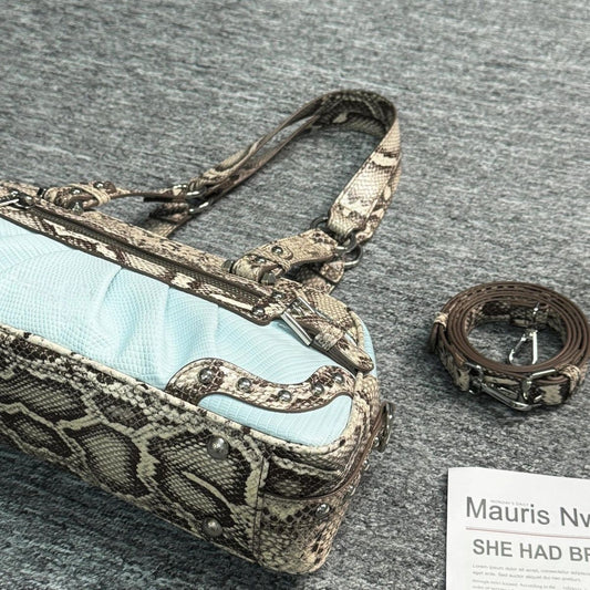 Vvsha Vintage Y2k Shoulder Bags Purse Women Hot Girls Snake Pattern Casual Underarm Bag Female Retro Handbag crossbody bags