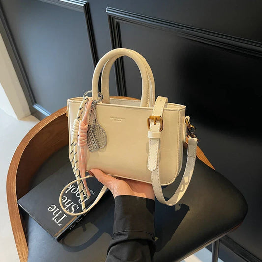 Vvsha Trendy Solid Color PU 2025 High Quality Women's Handbag Versatile Zipper Lightweight Fashionable Single Shoulder Crossbody Bag