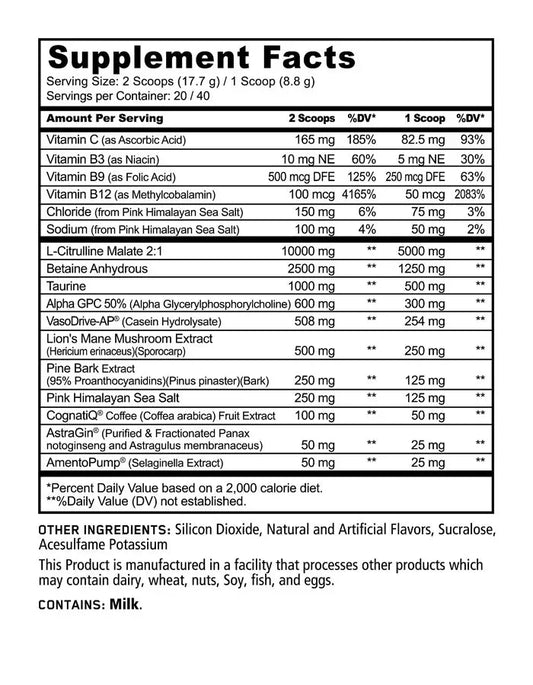 Panda Supplements PUMP Stim-Free Pre-Workout
