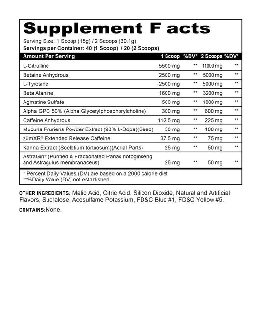 Panda Supplements & V1 Nutra Collaboration PANDAMUS L2 Pre-Workout
